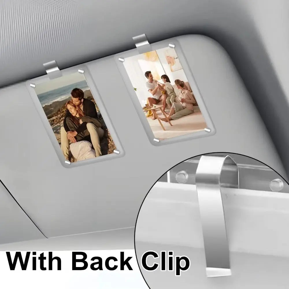 Lightweight Sun Visor Photo Holder UV Protection Transparent Magnetic Zpaxo