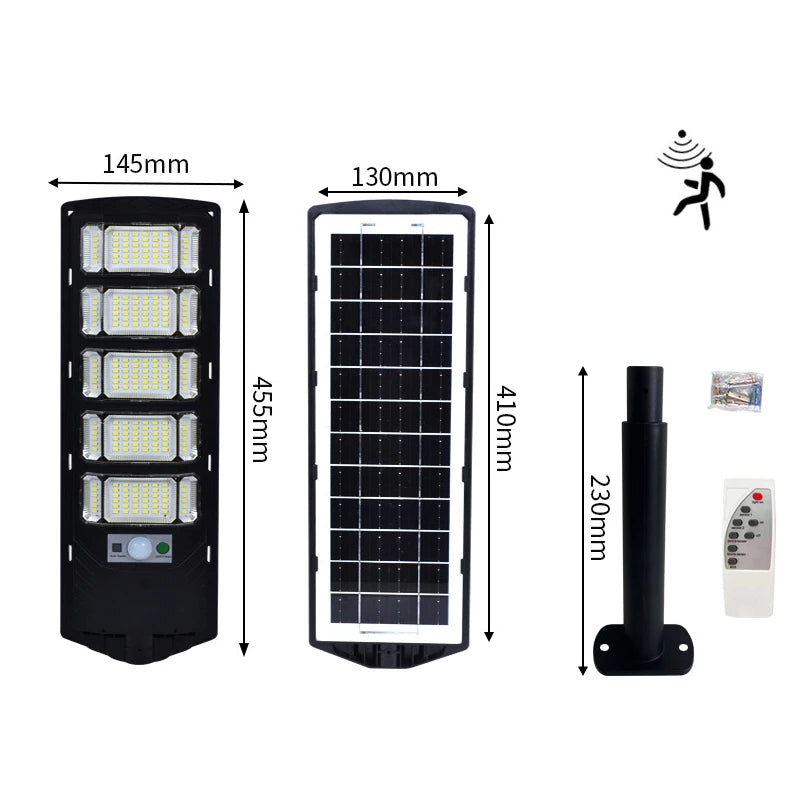 Outdoor Solar Powered LED Street Light with Motion Sensor Waterproof Garden Lighting Lamp Sun Charge Solar Spotlighting Zpaxo 240LED China Mainland
