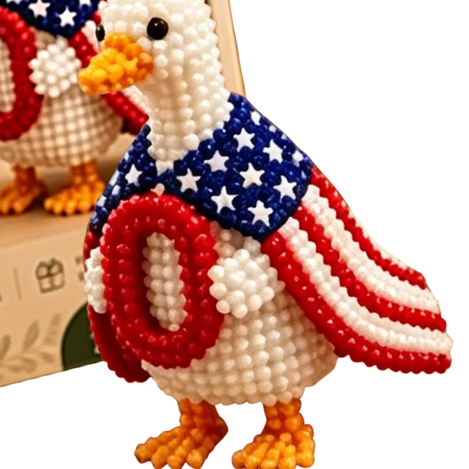 Beaded Animal Craft Patriotic Duck DIY Beading Kits Handmade Adults