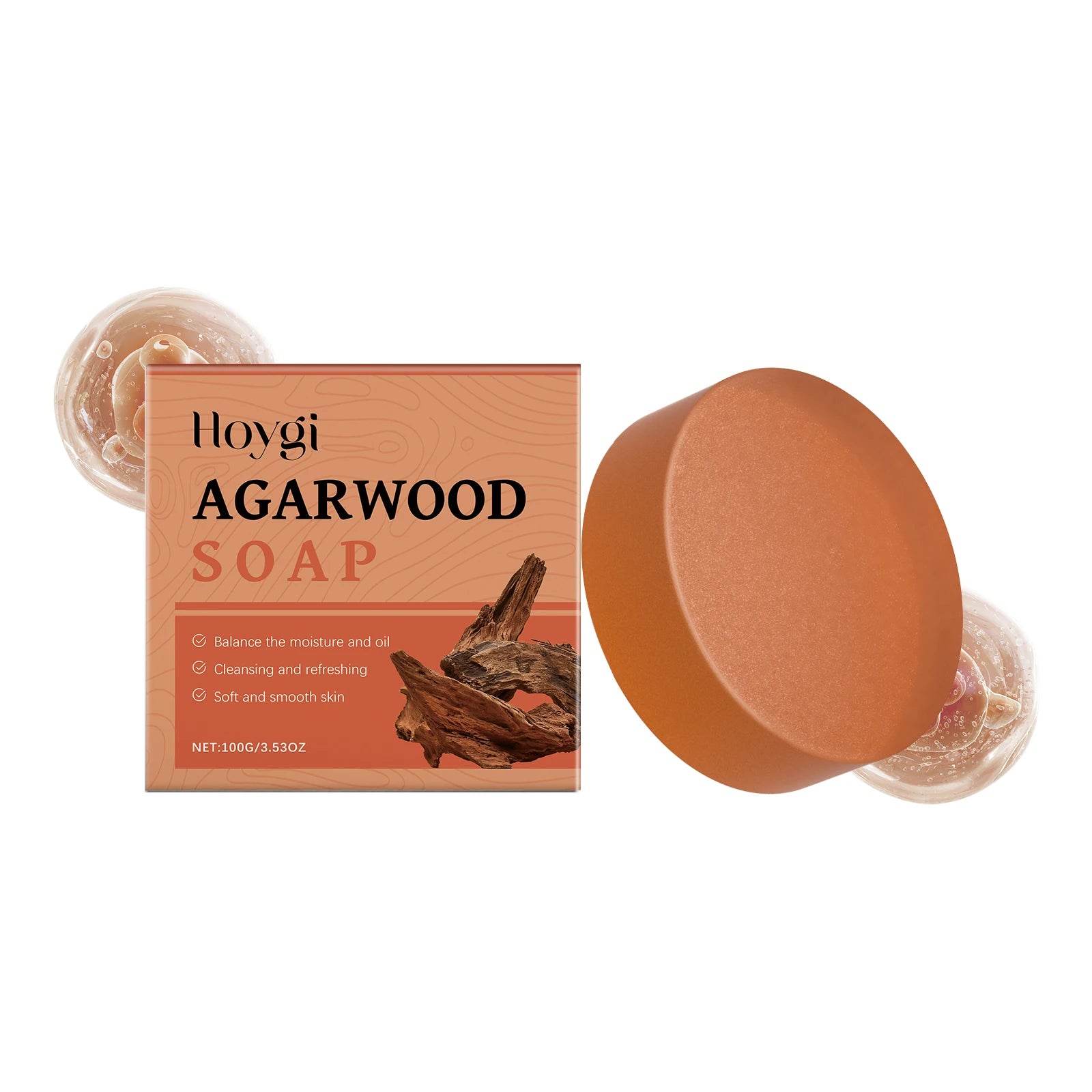 Hoygi Agarwood Cleansing Body Soap – Rich Lather & Moisture Body Bar Soap Zpaxo 100g