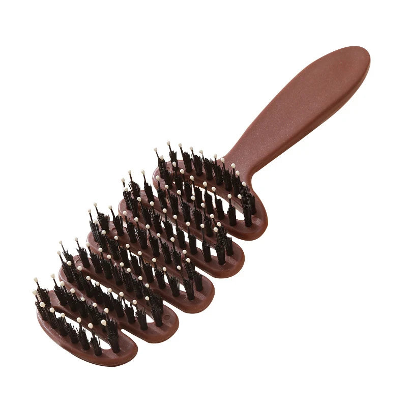 Boar Bristle Paddle Hair Brush Anti Static Comb Hairdressing Massage Comb Curly Hairbrush Salon Hair Styling Tools Makeup Tools Zpaxo