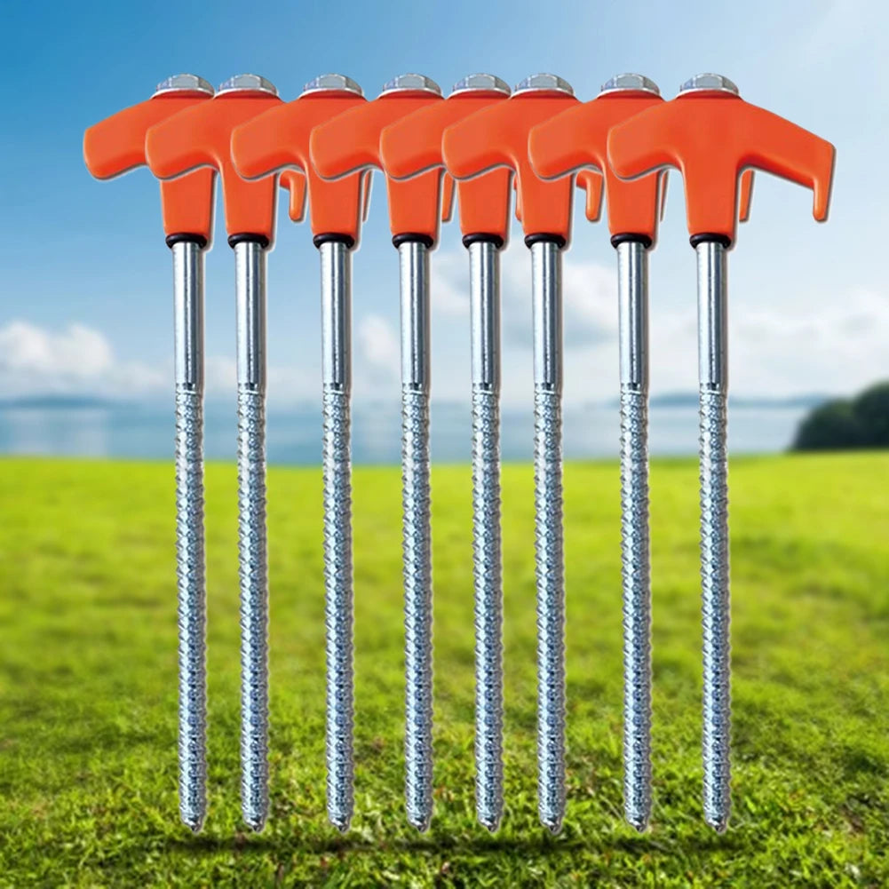 Camping Pegs Drill Hex Socket Stakes Ground Anchors Tent Nail Heavy