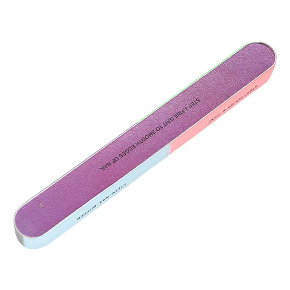 6-Sided EVA Nail File & Buffer – 7-Step Manicure Polishing Tool Nail File Buffer Zpaxo United States random color