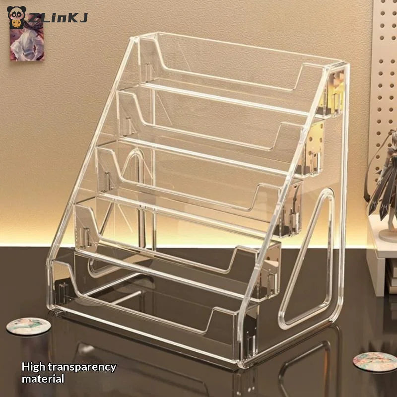 ▶1Pcs Acrylic 3/4/5 Layers Heighten Multi-layer Lipstick Organizer Cosmetics Storage Organizer Nail Perfume Display Stand Zpaxo