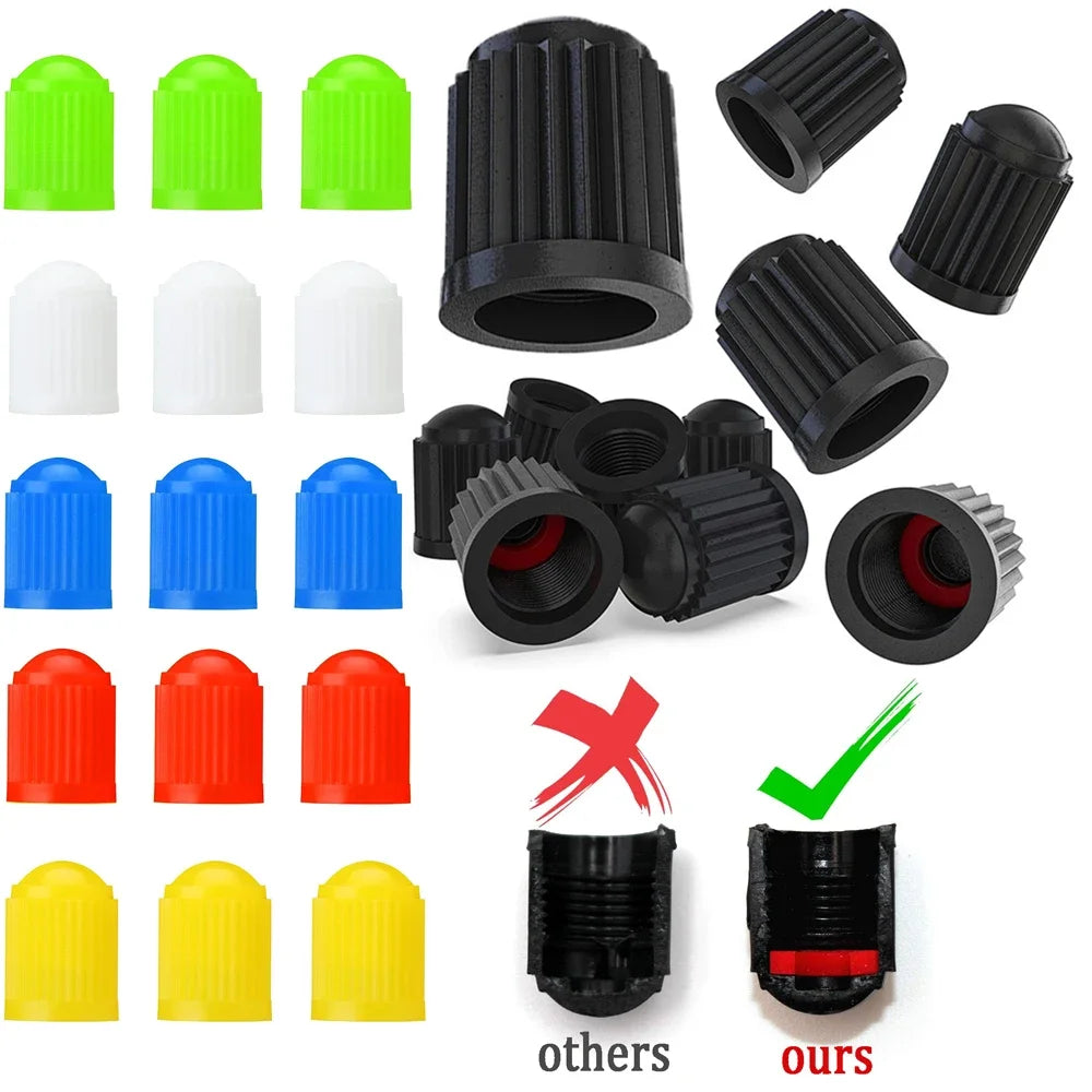 Universal Tire Valve Stem Caps with O-Ring Seal – Multi-Pack