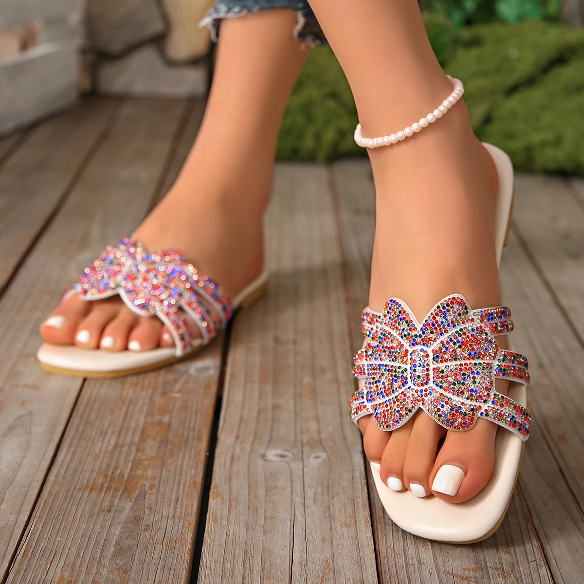 Women Slippers Outdoor Beach Shoes Summer Flat Luxury Fashion Zpaxo