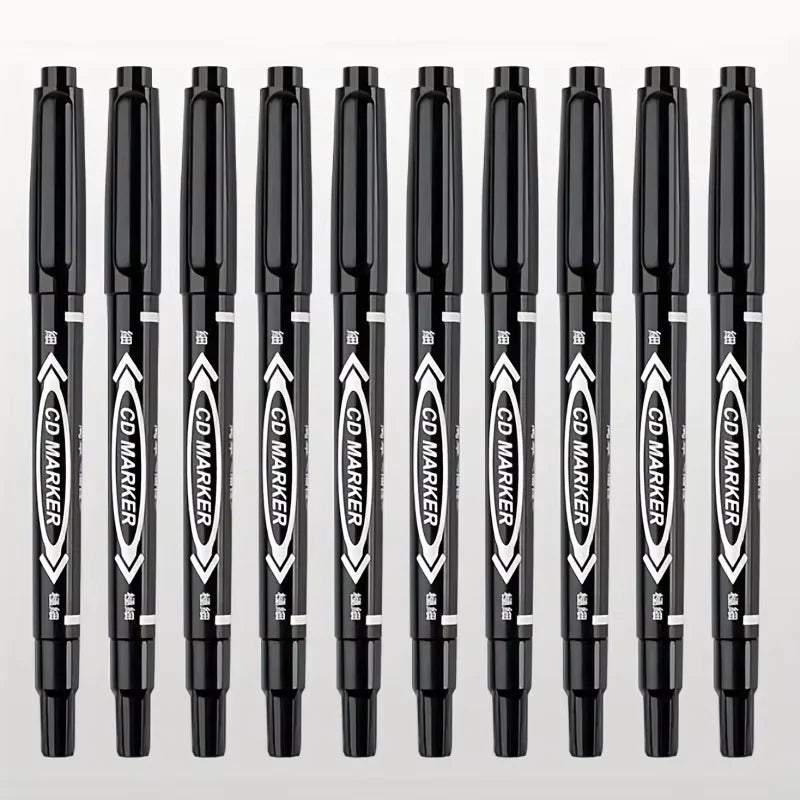 Double Headed Marker Pen Oily Permanent Markers Pens Fine Point Zpaxo