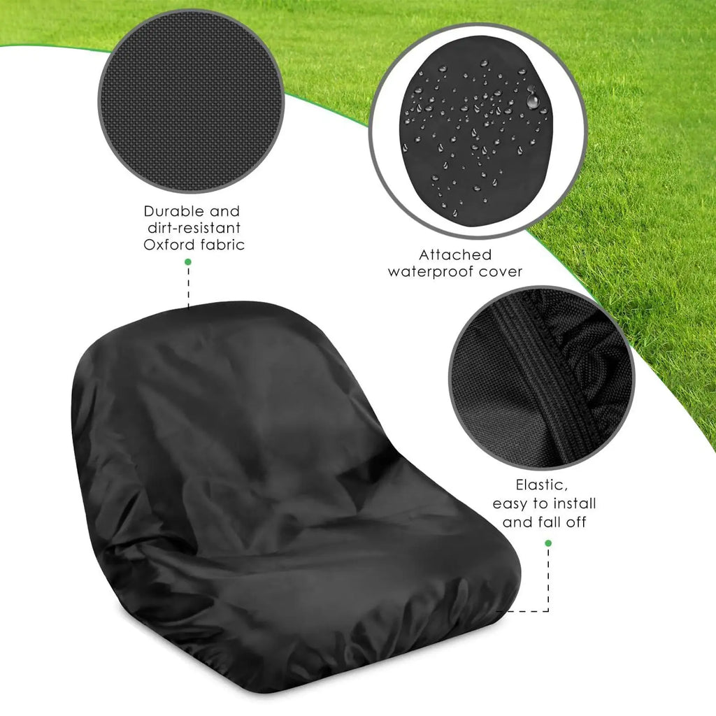 Tractor Seat Cover Rainproof Riding Lawn Mower Seat Covering Full Coverage Tractor Part Outdoor Protection for Yard Garden Field Zpaxo