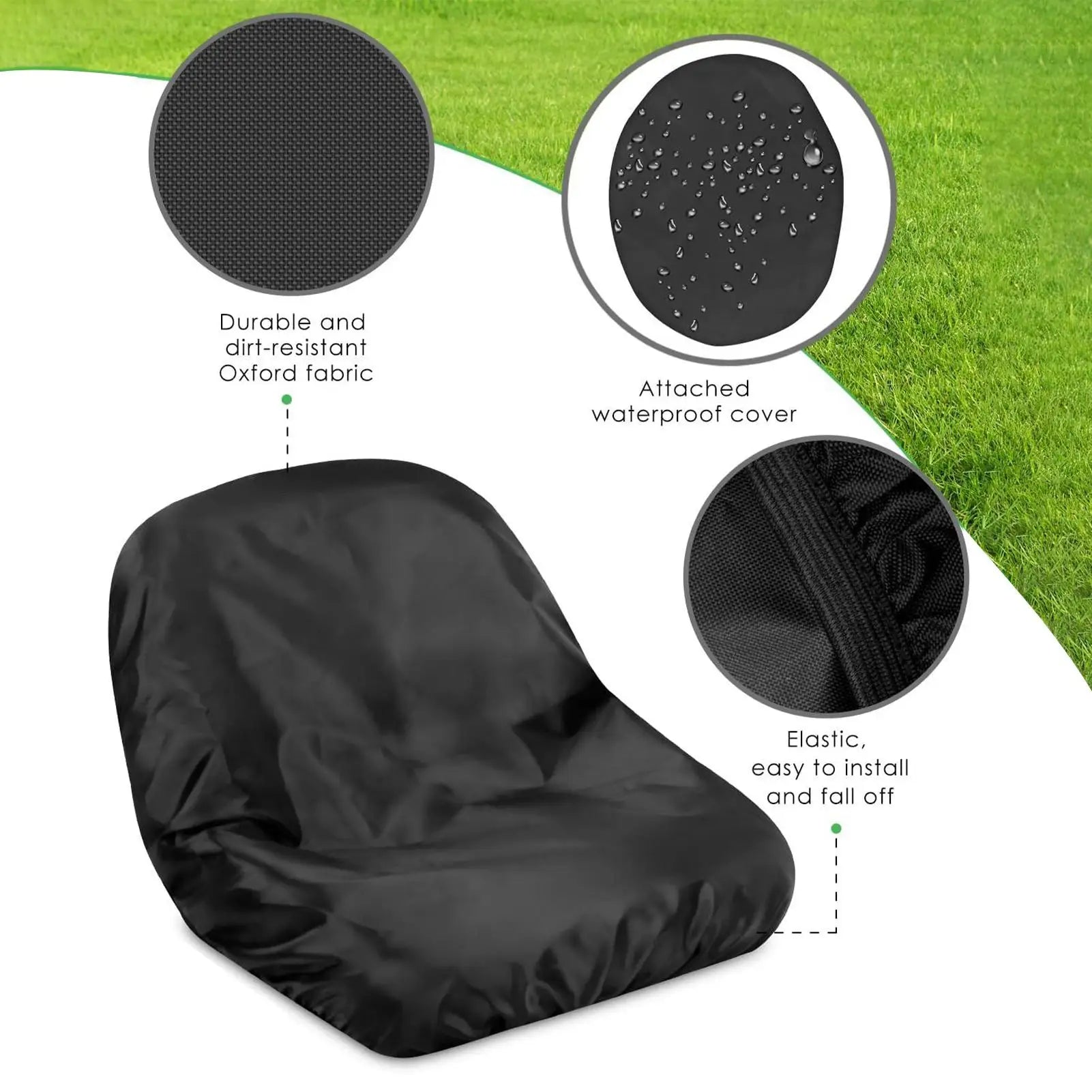 Tractor Seat Cover Rainproof Riding Lawn Mower Seat Covering Full Coverage Tractor Part Outdoor Protection for Yard Garden Field Zpaxo