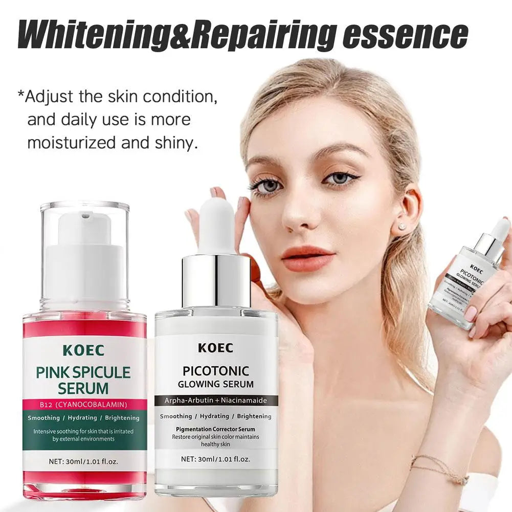 Pink Face Serum Vitamin B12 Liquid Microneedle For Enlarged Pores Skin Renewal Treatment Texture Refining Pore Minimizer Zpaxo