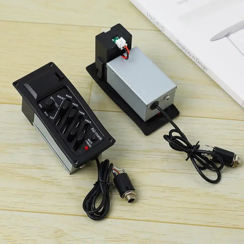 7545R Acoustic Guitar Pickup – 4-Band EQ Preamp & Tuner