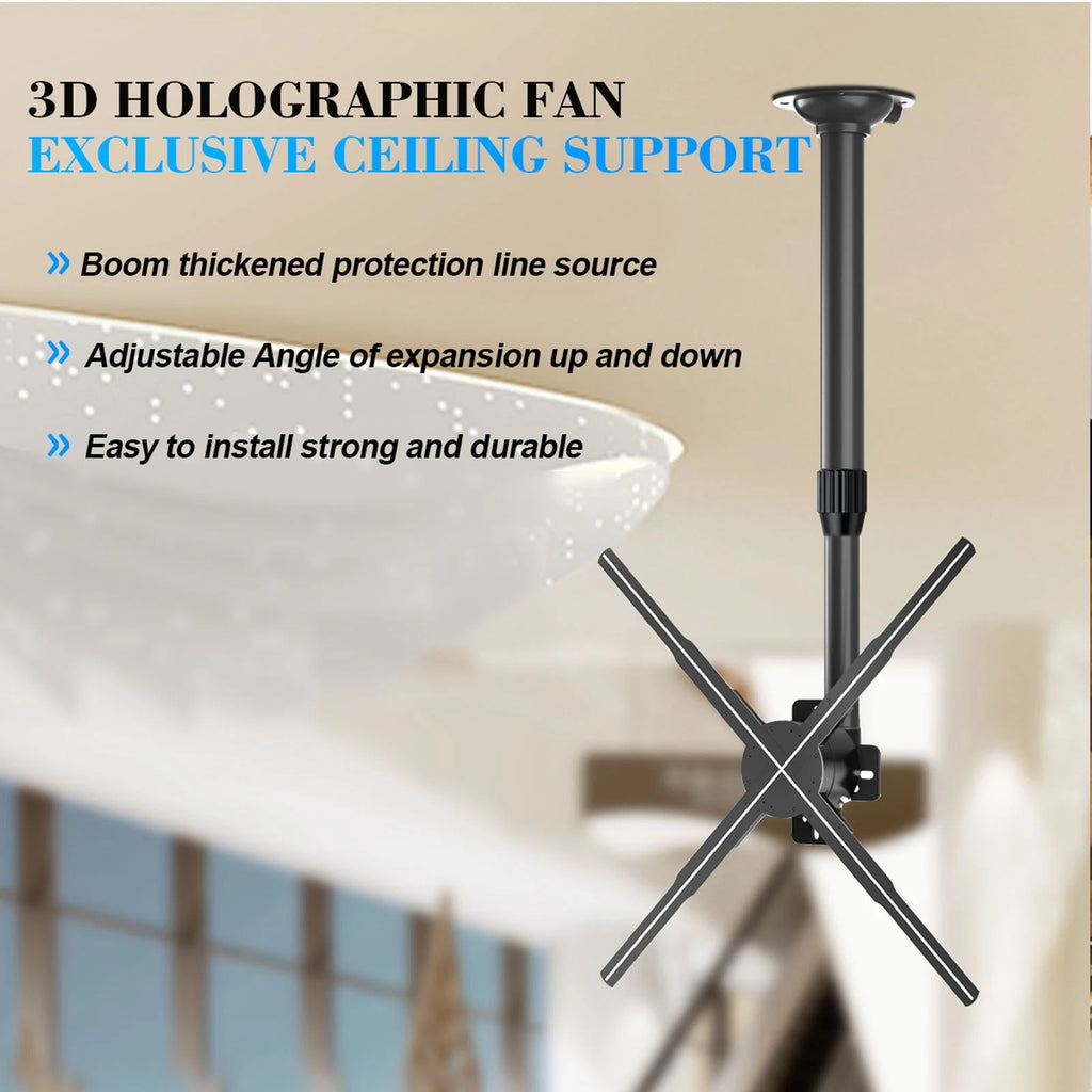 3D Holographic Fan Ceiling Bracket 8 81lb Load Bearing Advertising