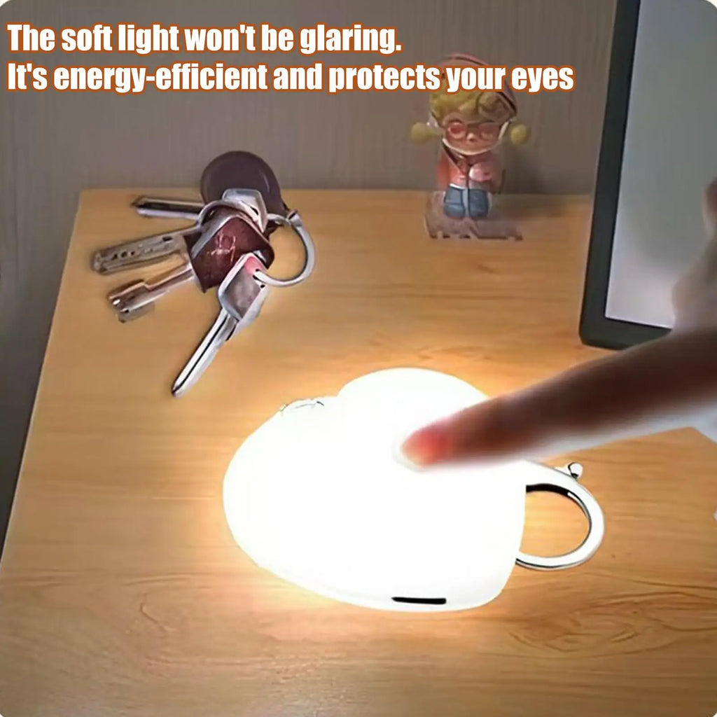 Rechargeable LED Purse Light Wallet Lamp Heart Shape Touch Sensor