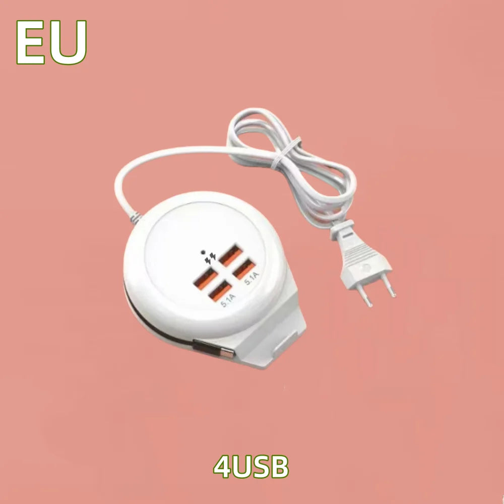 4-in-1 Fast Charger Power Strip – UK/US/EU Plugs, USB-C PD Travel Power Strip Zpaxo EU 4USB