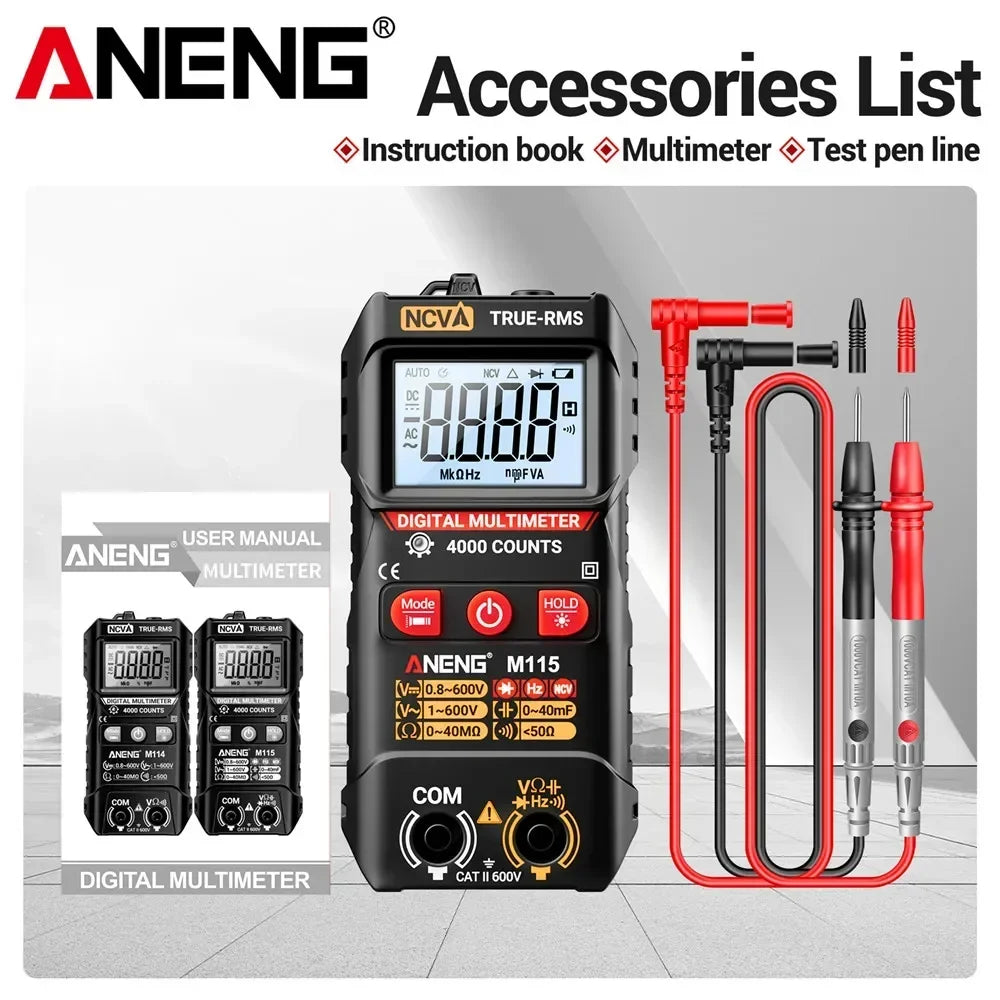 Mini Digital Multifunctional Detector ANENG M115 Electrician Tester