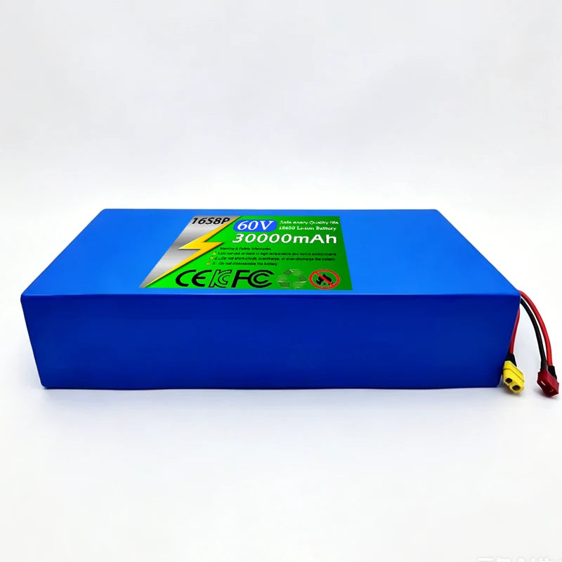 16S8P Brand New 60V 30Ah 18650 Lithium Battery Pack 500-2000W High Power Built-in BMS Scooter Motorcycle Rechargeable Battery Zpaxo