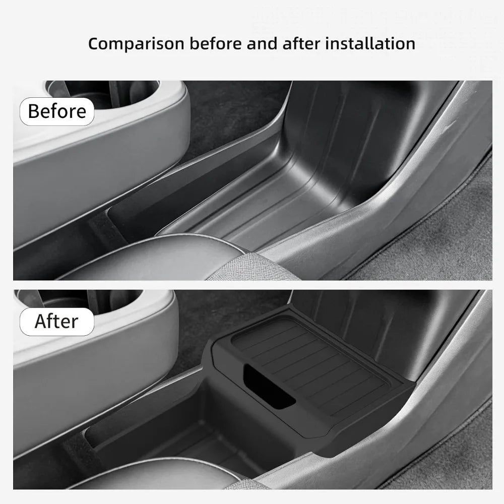 Tesla Model Y 2025–2026 TPE Console Organizer Insert Tray