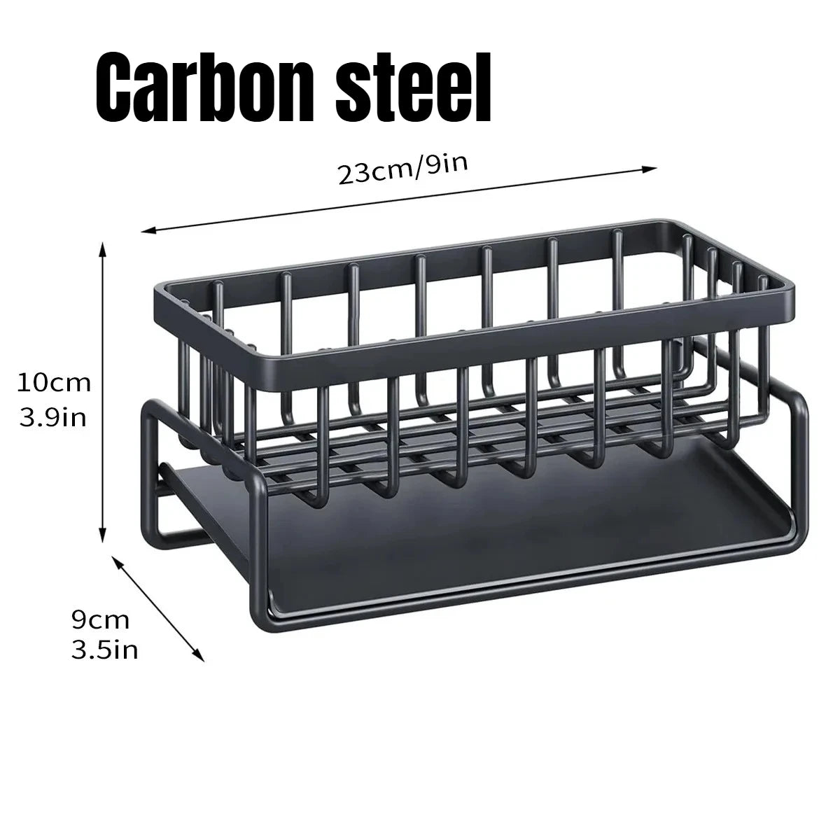 Kitchen Sink Drain Rack Organizer Sponge Storage Faucet Holder Soap Drainer Dishcloth Towel Rack Kitchen Sink Organizer Zpaxo Grey Carbon steel