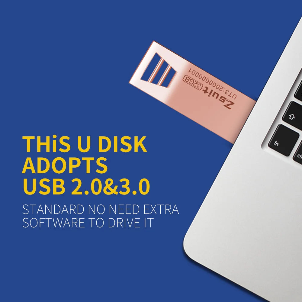 Zsuit 10PCS USB Flash Drive 16GB 32GB 64GB Pen Drive 3.0/2.0 Memory Stick 128GB Waterproof Cle custom USB Metal Pendrive Storage Zpaxo