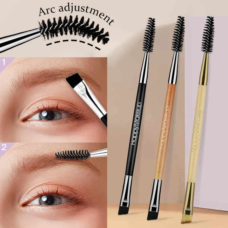 Eyebrow Brush Eyelash Comb makeup brushes Dual Ended Angled brush Spoolie brushs 2 in 1 Lash multi-purpose makeup Brushes tool Zpaxo