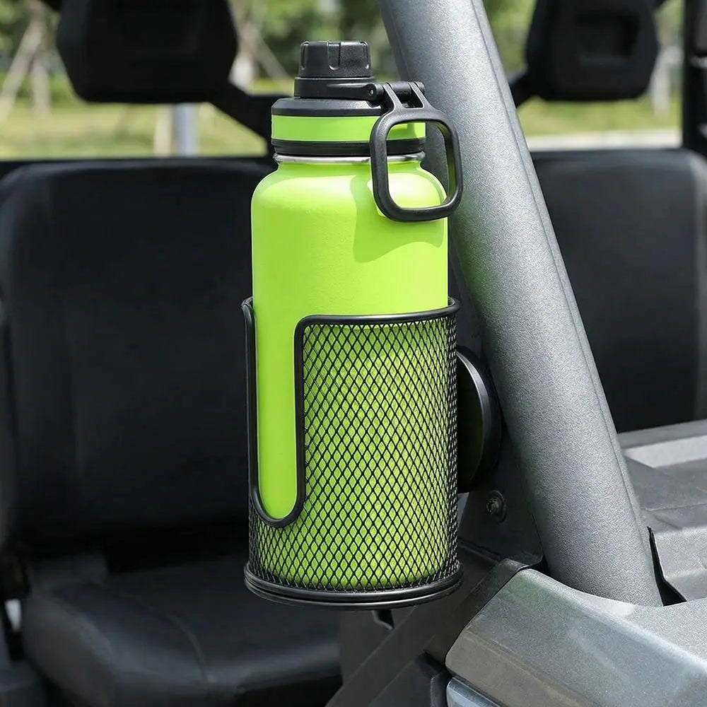 Fully Covered Magnetic Cup Holder Anti Fall Heavy-Duty Metal Mesh Water Bottle Rack Anti-Slip 8.38 cm Inner Diameter Zpaxo