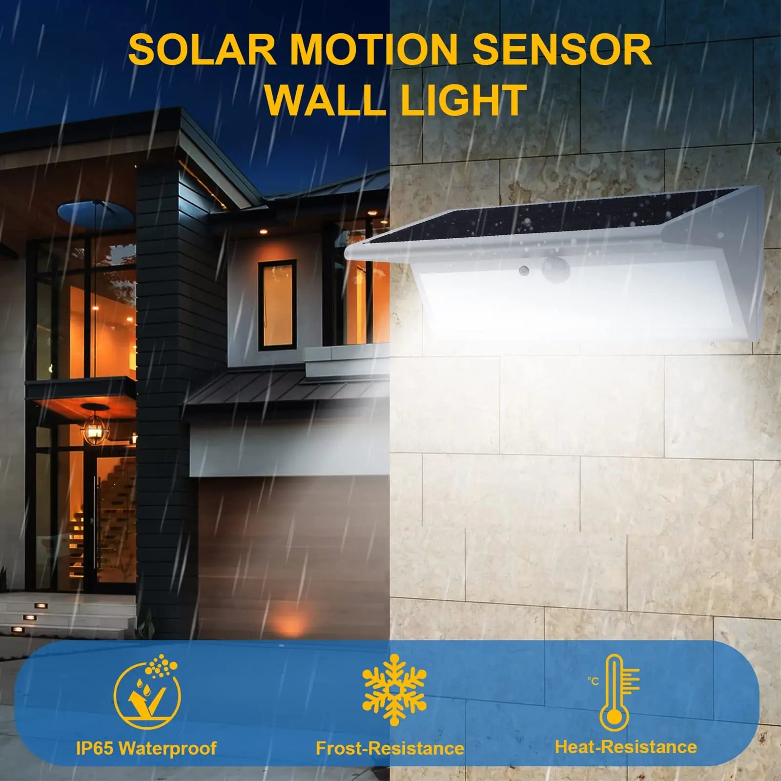 Outdoor Solar Light Waterproof Motion Sensor LED 4 Modes Garden Wall Zpaxo