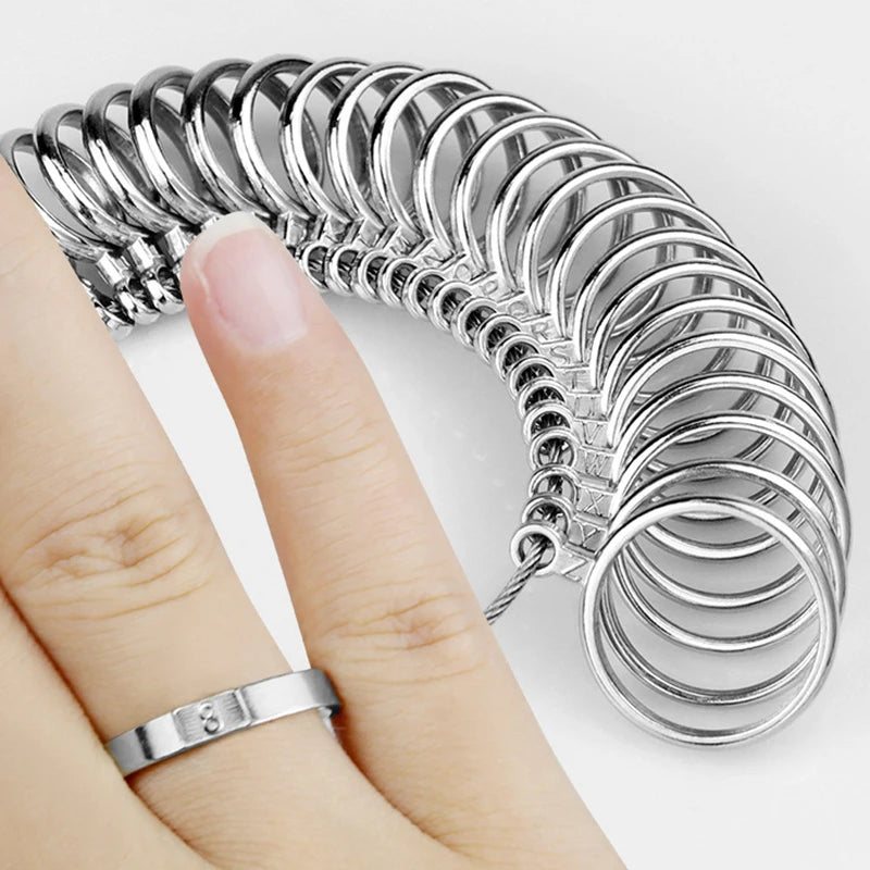 Finger Ruler Tool Jewellery Hand Grip Metal Ring Sizer UK Measurement Zpaxo