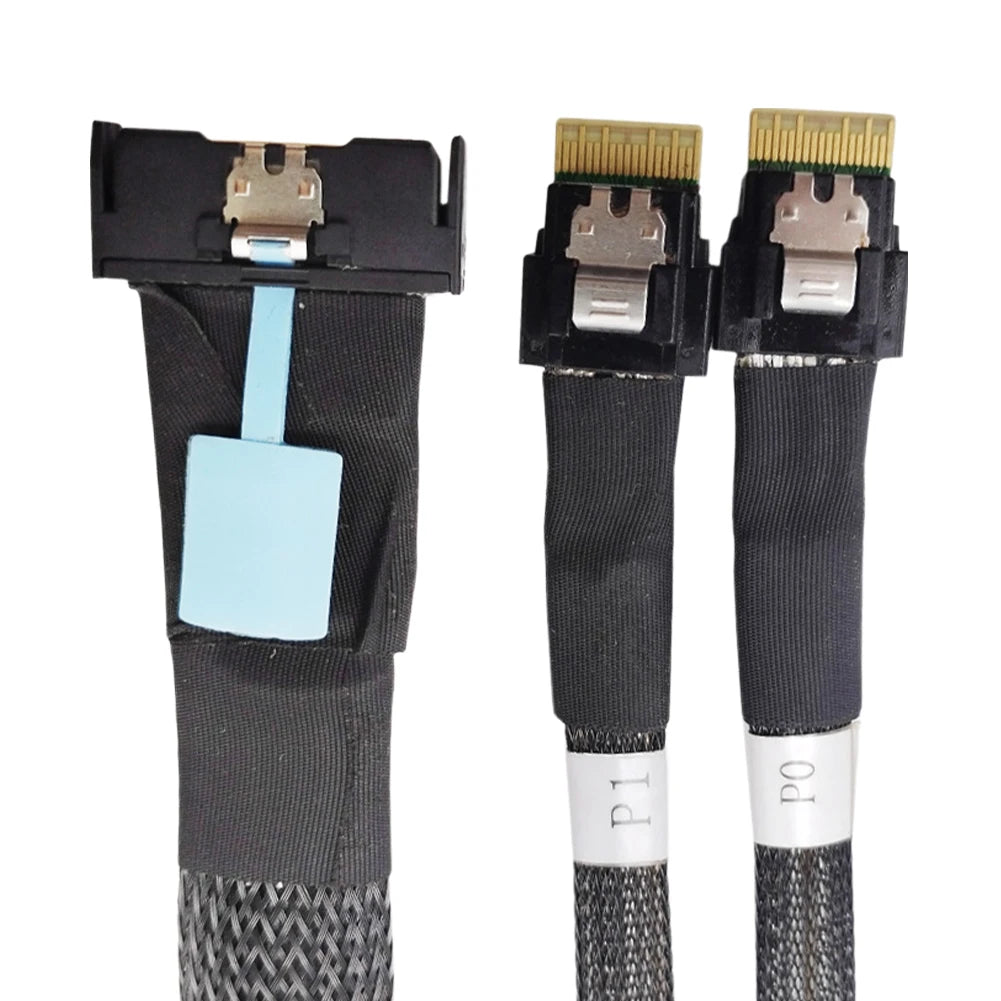 MCIO 8i Slimline SAS Dual SFF-8654 4i Cable PCIE5 0 Server Connection