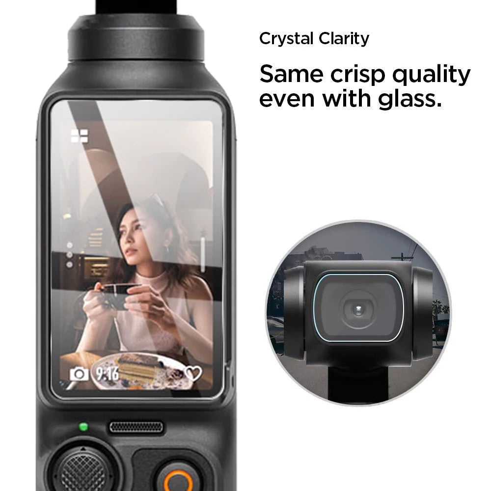 3Pcs/Set Tempered Glass Screen Protectors For DJI OSMO Pocket 3 Front Camera Lens Protective Films HD Clear Anti-scratch Cover Zpaxo