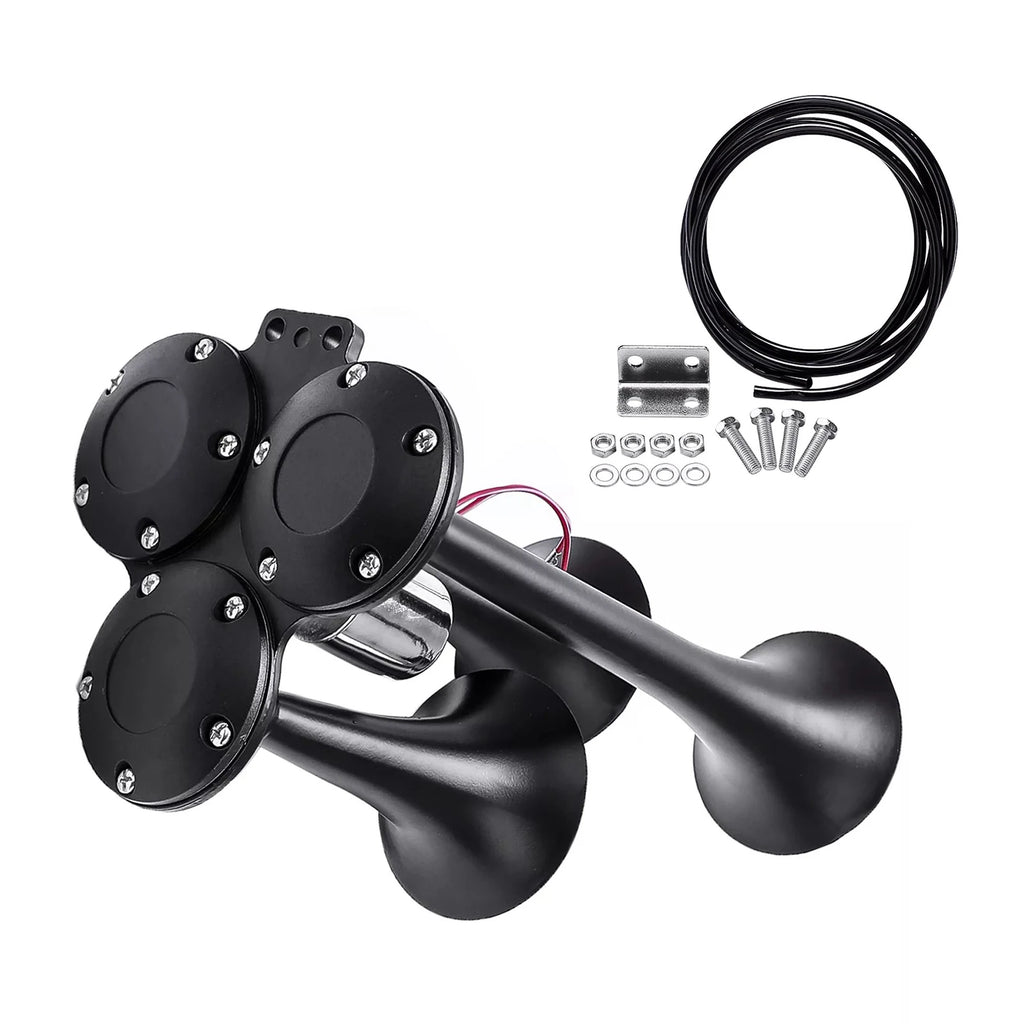 135dB Car Horn DC 12V 24V Air 3 Trumpets Train Horns Trucks Boats