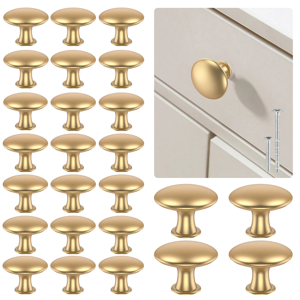 25Pcs Drawer Knob Set Zinc Alloy Cabinet Handles Rustproof Gold Dresser Knobs Decorative Drawer Pull Handle Furniture Hardware Zpaxo