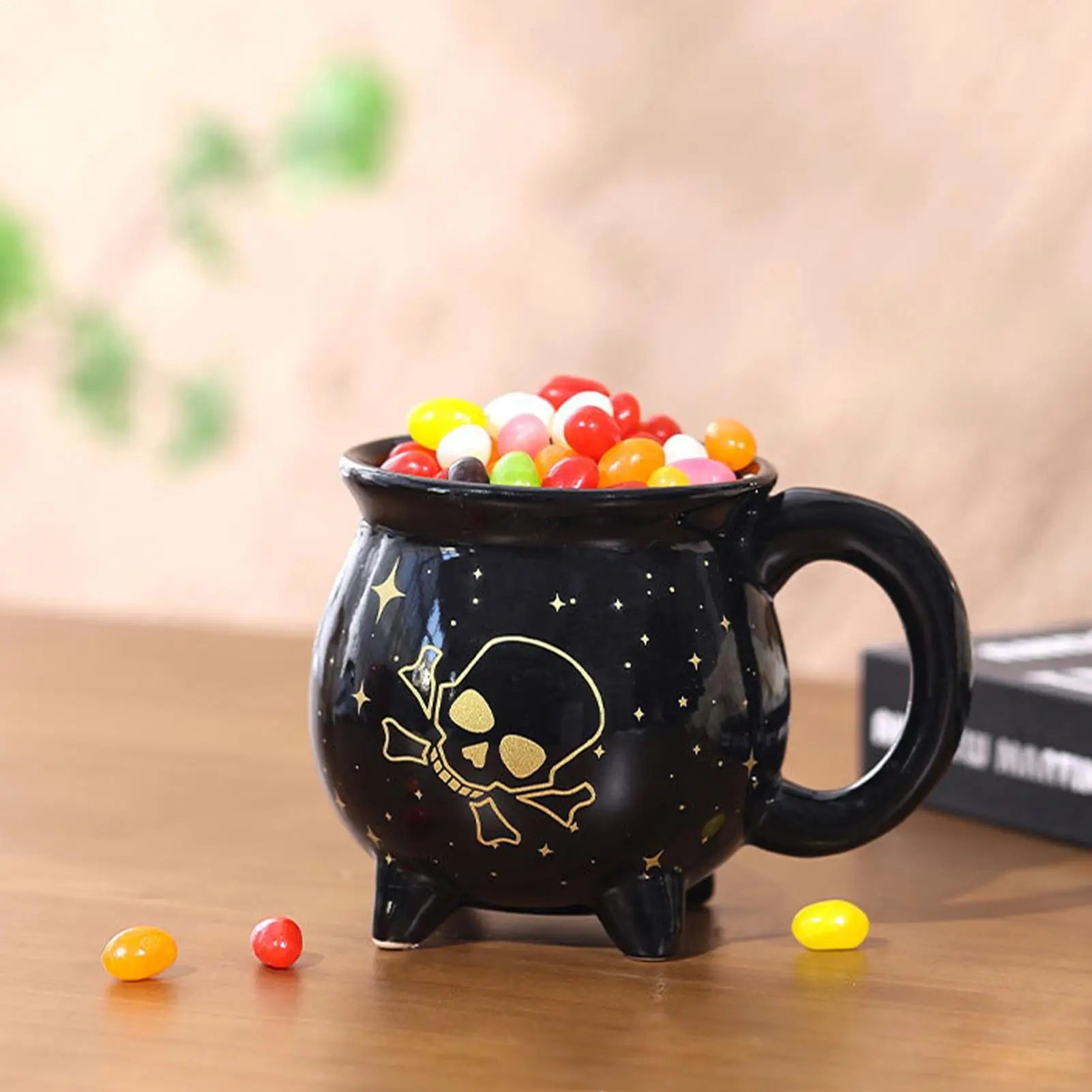 Halloween Mug Ceramic Coffee Spooky Water Drinkware Trick Supports