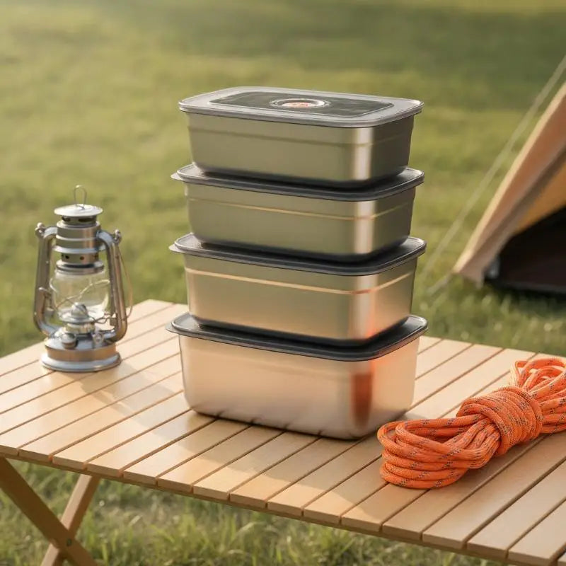 SUS316 Stainless Steel Bento Box – Airtight Leak-Proof Lunch Box Food Storage Container Zpaxo