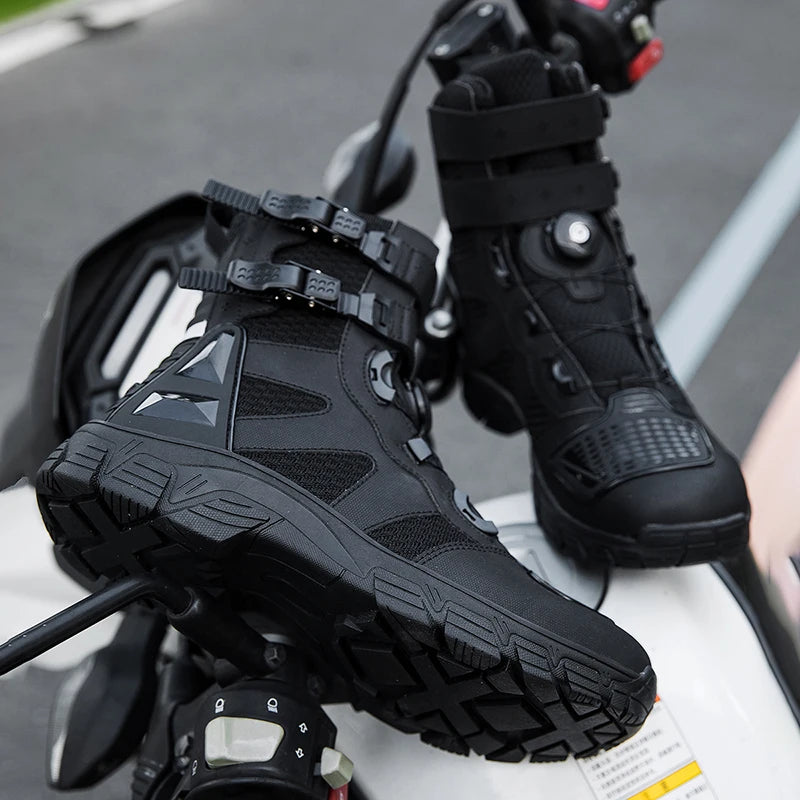 Lexsan Motorcycle Boots Men Leather Motos Breathable Anti Slip Zpaxo 1128 2 47