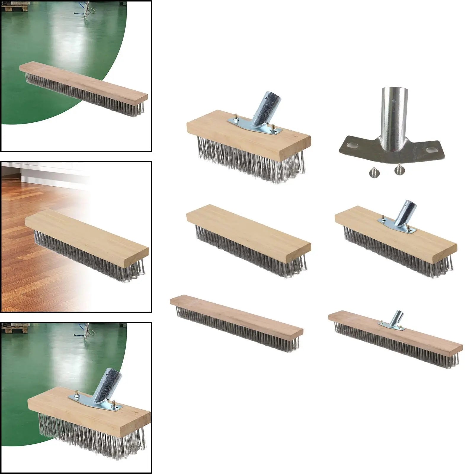 Wire Broom, Wire Deck Brush, Removes Wire Scratches, Cleaning Brushes, Metal Zpaxo