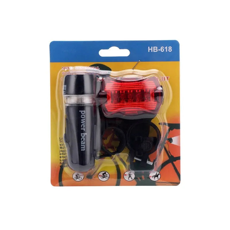5LED Bike Light MTB Road Bicycle Headlight Butterfly Back Rear Taillight Cycling Safety Warning Light Bicycle Lamp Flashlight Zpaxo
