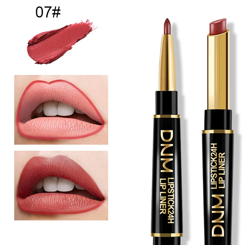 1 Non-stick Cup Long Lasting Lipstick Lip Liner Waterproof Matte Lips Zpaxo 07 1PCS