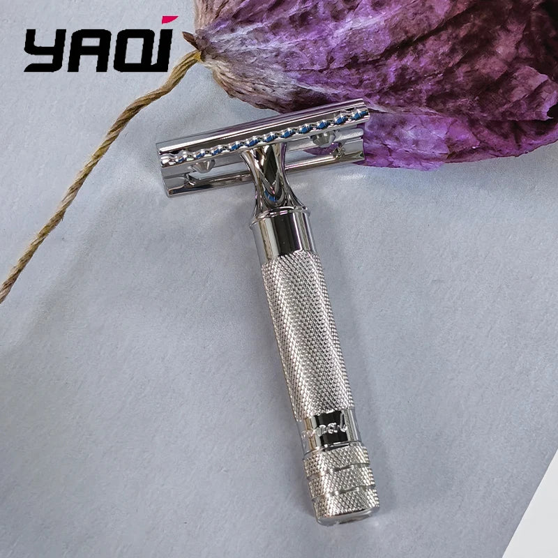 2026 Flash SalebYaqi Diagonal Slant Stainless Steel Safety Razor Comfortable Shaving Zpaxo