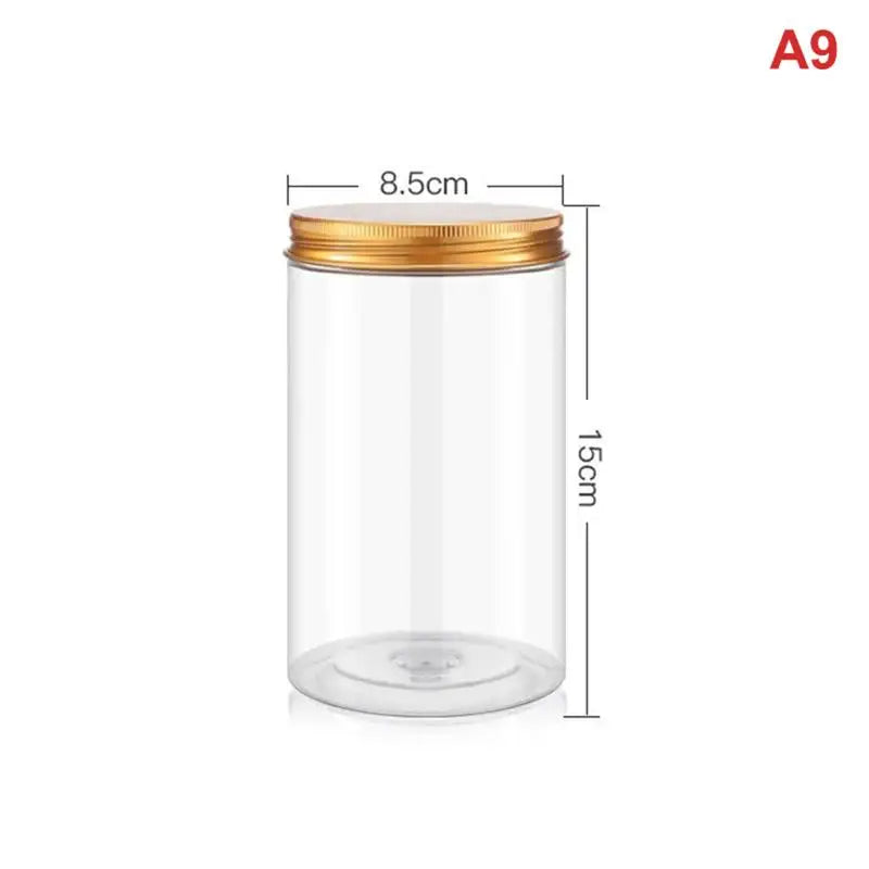 CMAluminum Lid Sealed Jar PET Plastic Food Grade Storage Transparent Zpaxo A9
