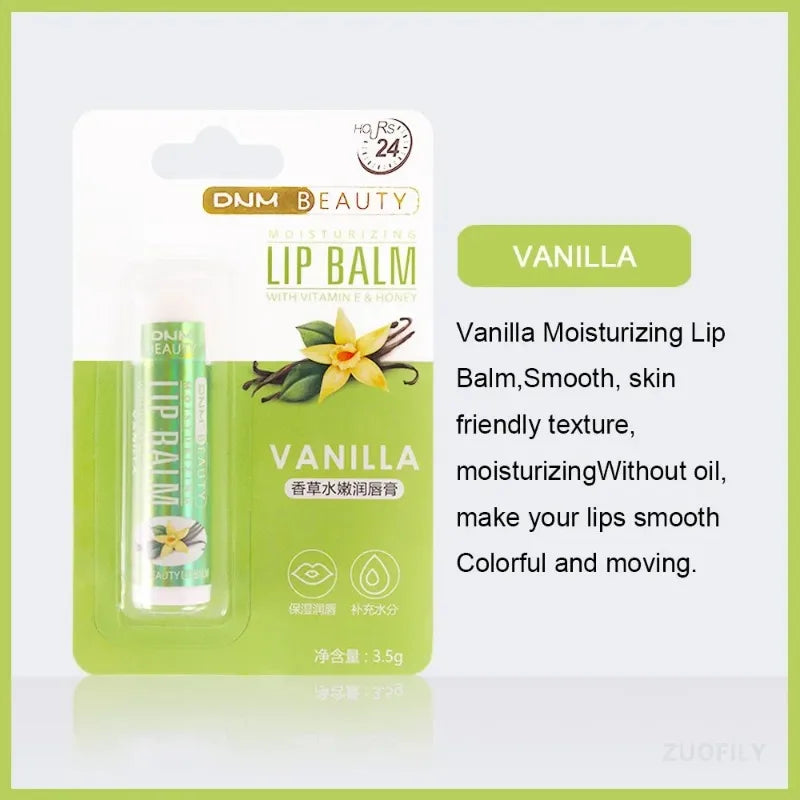 18 Flavors Fruit Lip Balm Oil Moisturizing Long-lasting Gloss Clear Zpaxo Vanilla