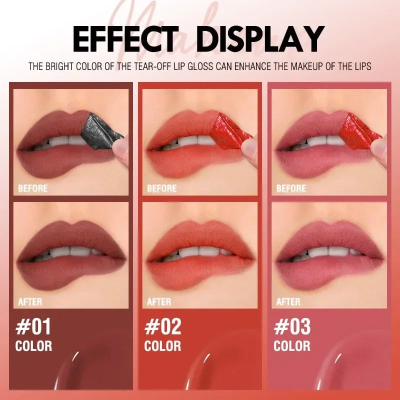 Matte Tear-off Lip Gloss Waterproof Semi-permanent Peeling Tattoo Zpaxo