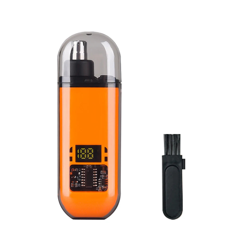 Nose Hair Trimmer Men Mini Electric Clipper USB Rechargeable Painless Zpaxo Orange