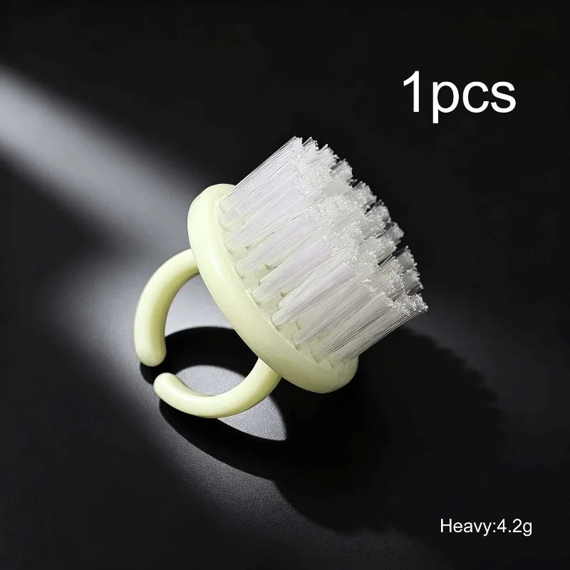 1- Plastic Nail Brushes Colorful Hand Scrubbing Cleaning Brush Dust Zpaxo light green 1pcs
