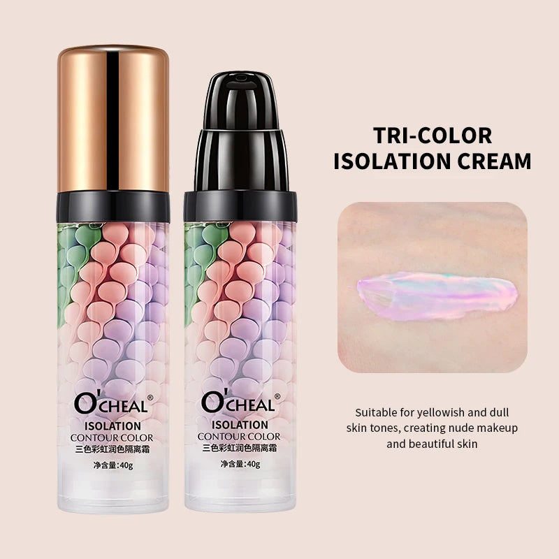 Three-color Makeup Base Light Moisturizing Easy Apply Provides