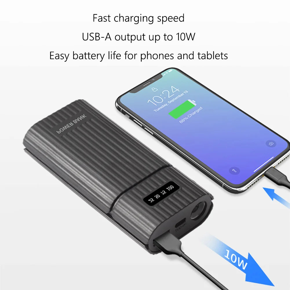 18650/18700/20700/21700 Battery Charger Adapter Battery Pack DIY Power Bank for iPhone Power Bank Case Box excluding battery Zpaxo