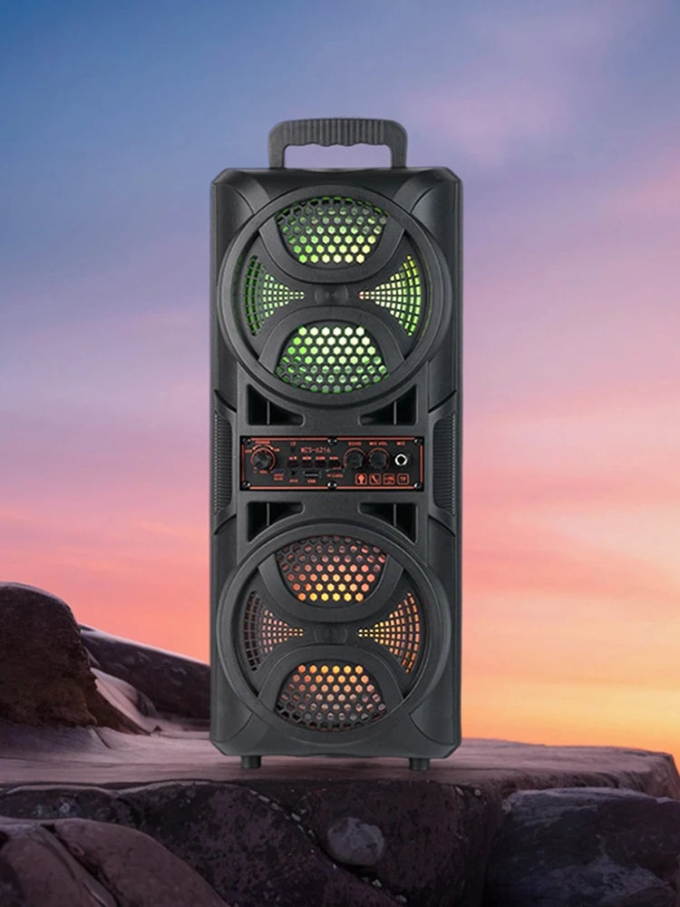 BT Speaker Portable Support USB TF AUX FM MIC Wireless Stereo Outdoor