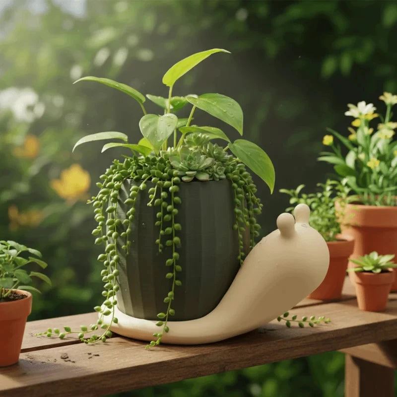 Creative Snail-shaped Planters Desktop Succulent Pots Vases Cute