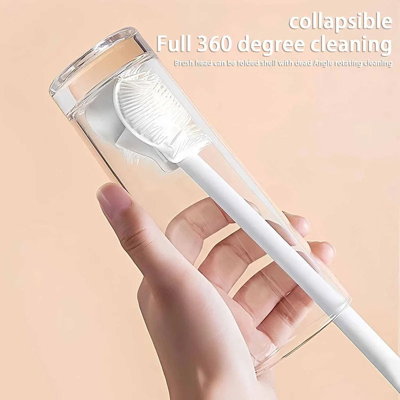Bendable Cleaning Brush Cup Scrubber Glass Cleaner Kitchen Tool Long Zpaxo