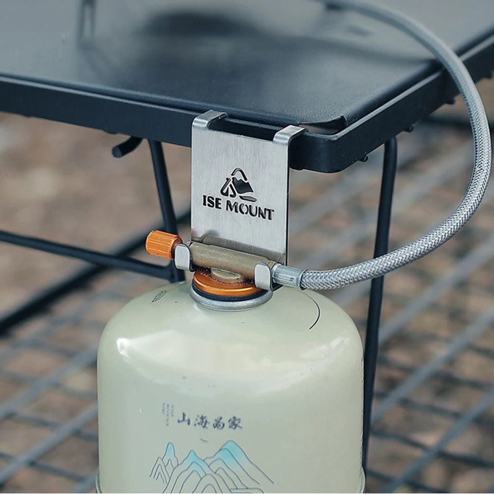 Hang Gas Canister Camping Tables Hook Stainless Steel Hanger Holder