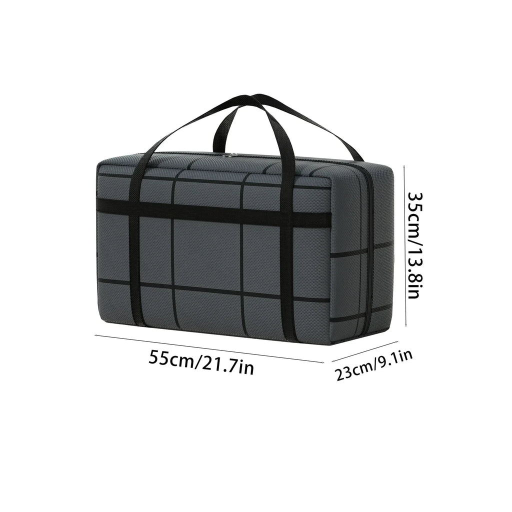Portable Large Capacity Folding Clothing Storage Bag Hand-Held Duffel Bag Double Zipper Padded Bag Wardrobe Organizer Moving Bag Zpaxo 40L